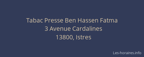 Tabac Presse Ben Hassen Fatma