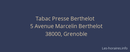Tabac Presse Berthelot