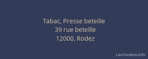 Tabac, Presse beteille