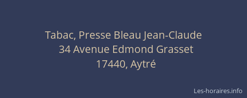 Tabac, Presse Bleau Jean-Claude
