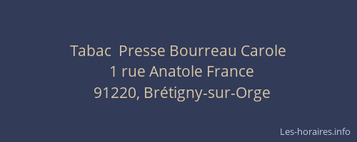 Tabac  Presse Bourreau Carole