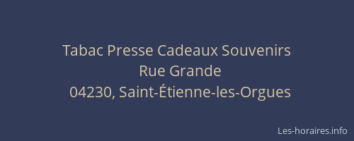 Tabac Presse Cadeaux Souvenirs