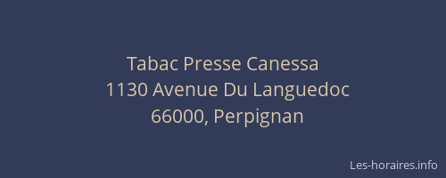 Tabac Presse Canessa
