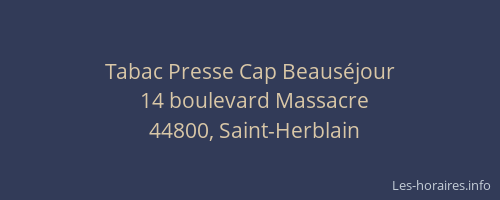 Tabac Presse Cap Beauséjour
