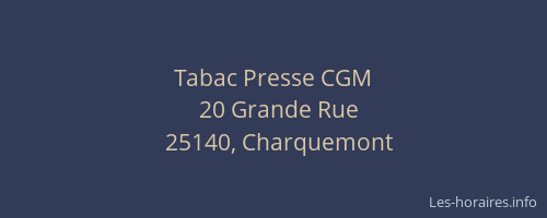 Tabac Presse CGM