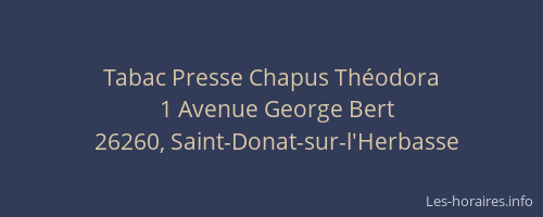 Tabac Presse Chapus Th&eacute;odora