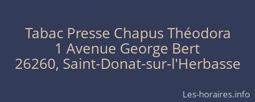 Tabac Presse Chapus Théodora
