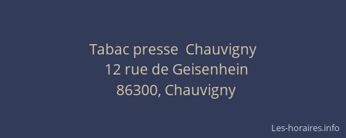Tabac presse  Chauvigny