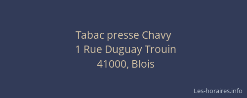 Tabac presse Chavy