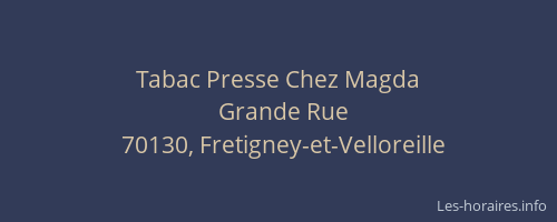 Tabac Presse Chez Magda