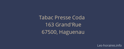 Tabac Presse Coda