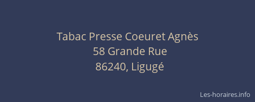 Tabac Presse Coeuret Agn&egrave;s