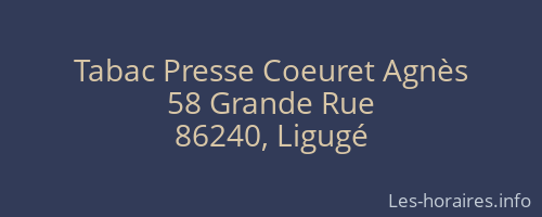 Tabac Presse Coeuret Agnès