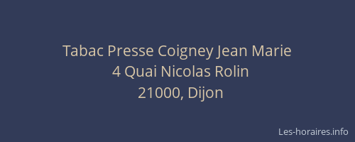 Tabac Presse Coigney Jean Marie