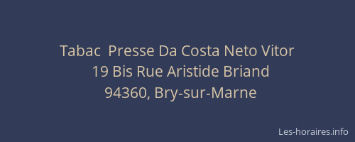 Tabac  Presse Da Costa Neto Vitor