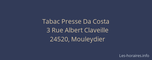 Tabac Presse Da Costa