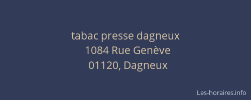 tabac presse dagneux