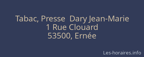 Tabac, Presse  Dary Jean-Marie