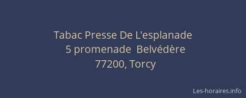Tabac Presse De L'esplanade
