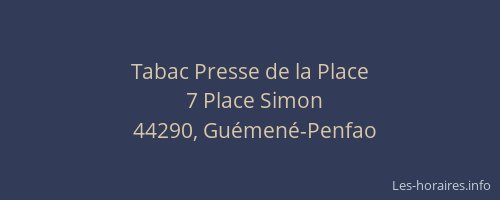 Tabac Presse de la Place