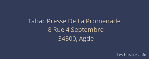 Tabac Presse De La Promenade