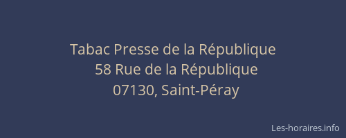 Tabac Presse de la République