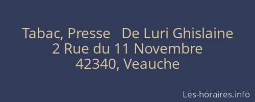 Tabac, Presse   De Luri Ghislaine