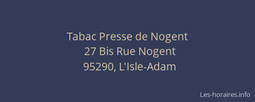 Tabac Presse de Nogent
