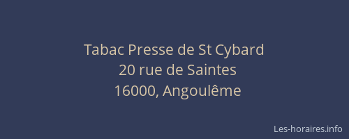 Tabac Presse de St Cybard
