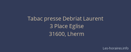 Tabac presse Debriat Laurent