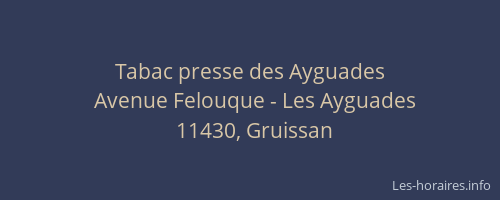Tabac presse des Ayguades