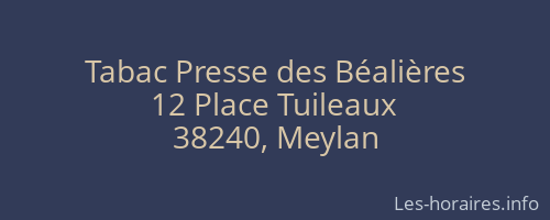 Tabac Presse des Béalières