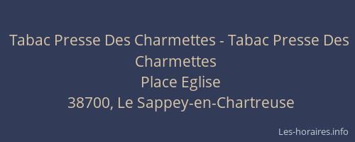 Tabac Presse Des Charmettes - Tabac Presse Des Charmettes