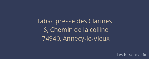 Tabac presse des Clarines