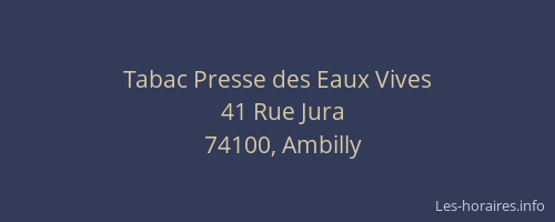 Tabac Presse des Eaux Vives