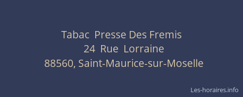 Tabac  Presse Des Fremis