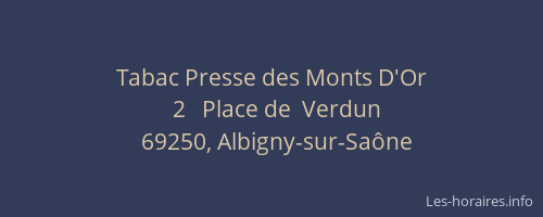Tabac Presse des Monts D'Or