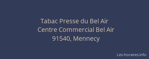 Tabac Presse du Bel Air