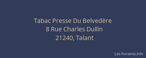 Tabac Presse Du Belved&egrave;re