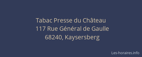 Tabac Presse du Château