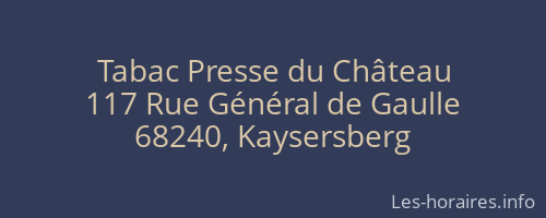 Tabac Presse du Château