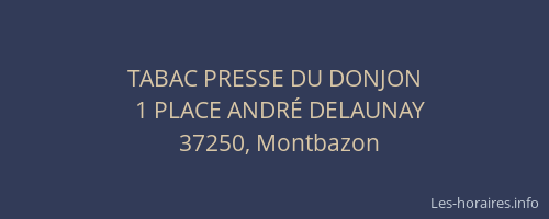 TABAC PRESSE DU DONJON
