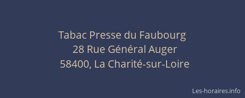Tabac Presse du Faubourg