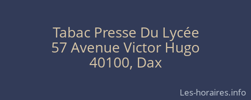 Tabac Presse Du Lycée