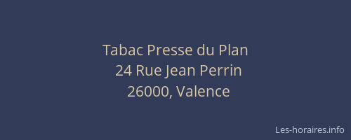 Tabac Presse du Plan