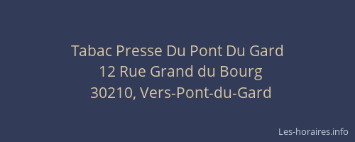 Tabac Presse Du Pont Du Gard
