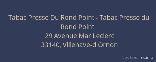 Tabac Presse Du Rond Point - Tabac Presse du Rond Point