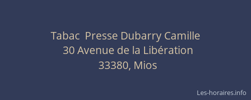 Tabac  Presse Dubarry Camille