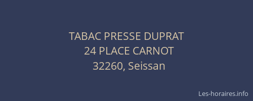 TABAC PRESSE DUPRAT