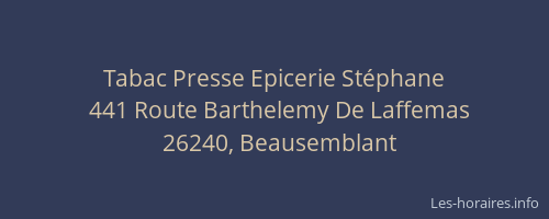 Tabac Presse Epicerie St&eacute;phane